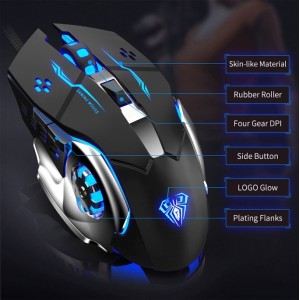 Aula Mountain S20 RGB Gaming Ποντίκι Μαύρο